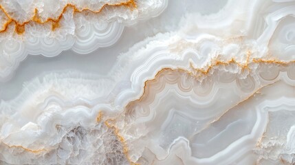 Detailed close-up of orange and white agate geode showing complex layers and mineral formations with vivid colors in a natural, abstract rock pattern, stone texture background