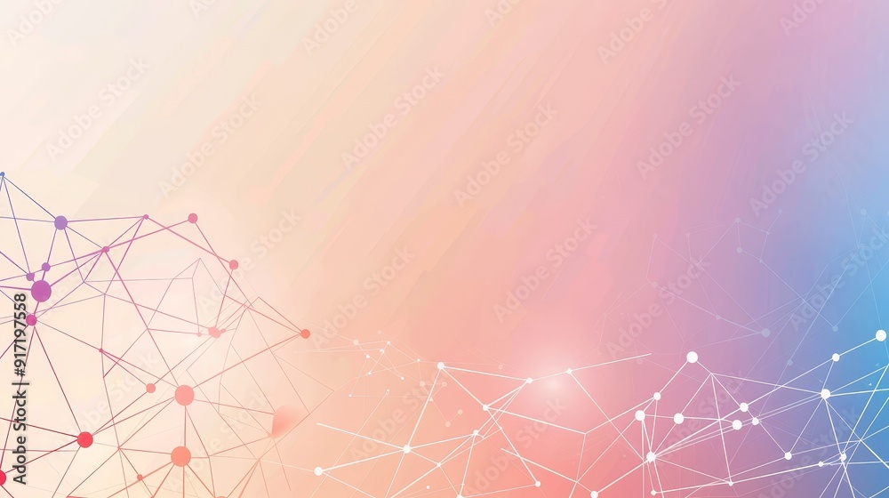 Poster this image depicts a network of interconnected dots and lines, representing a digital network or a c