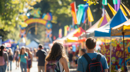 Campus Events: Photos of lively campus events like fairs or sports games with ample copy space for event details