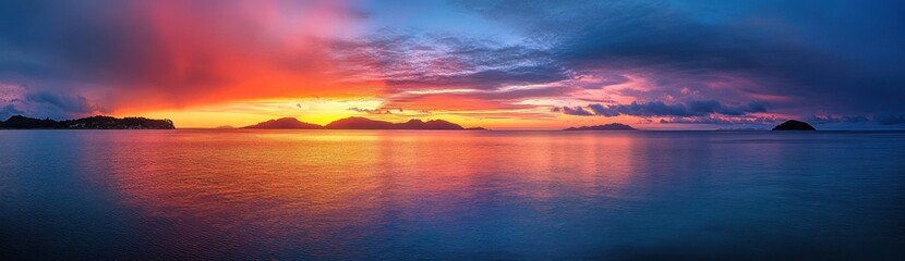 Colorful Sunset Over the Ocean