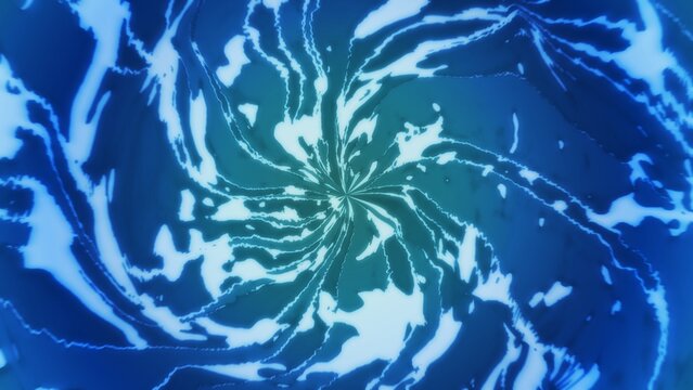 激しい渦　水の中