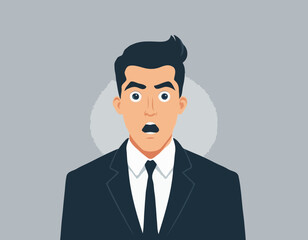 Portrait of surprised man. Surprised businessman. Surprised man
