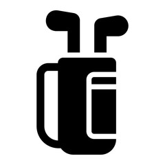 golf bag glyph icon