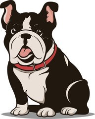bulldog black silhouette logo SVG vector, bulldog icon illustration