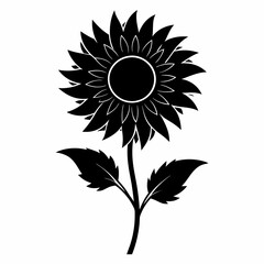 Sunflower Black silhouette