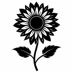 Sunflower Black silhouette