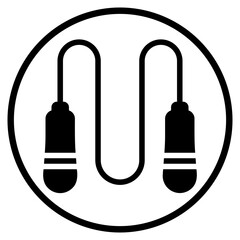 jumping rope glyph icon