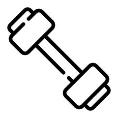 dumbbell line icon