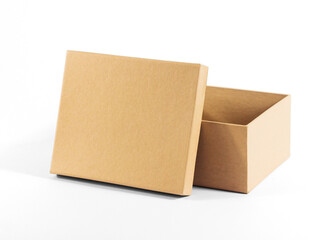brown cardboard boxes on a white background