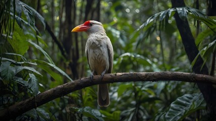 Fototapeta premium red billed hornbill