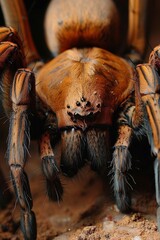 Menacing arachnid  close up of a highly dangerous spider for a riveting encounter