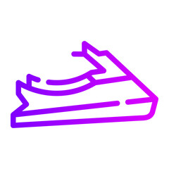 jet ski gradient icon