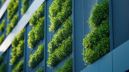 Fototapeta premium Vertical meadow facade integrated into building design