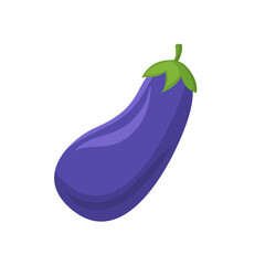 Eggplant. Flat vector design of eggplant isolated on white background