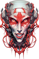 dracula head lowbrow surrealist illustration