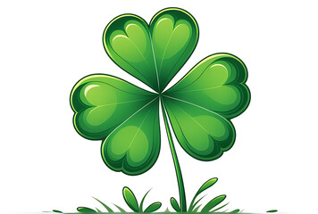 Fototapeta premium clover depicted simple illustration white background