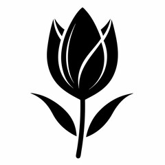 Tulip Black silhouette