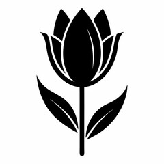Tulip Black silhouette