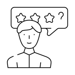 cold review from client kyc line icon vector. cold review from client kyc sign. isolated contour symbol black illustration