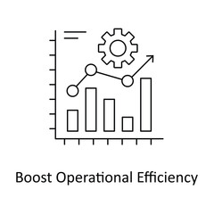 Boost Operational Efficiency icon with Editable Stroke.