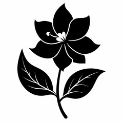 Jasmine Flower Black silhouette