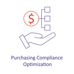 Pharma Purchasing Compliance Efficiency icon with Editable Stroke.