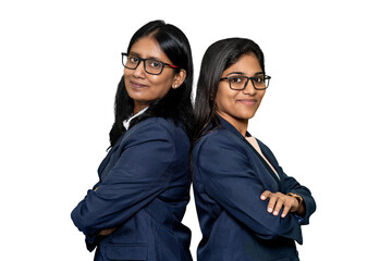 Empowered Indian Women Female Colleague back to Back Leaders in Business, Symbol of Diversity and...
