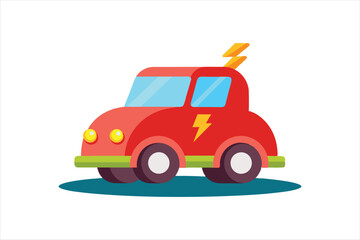  Electric vehicle for kids vector art illustration 