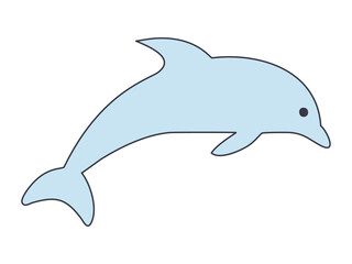 イルカ　シンプルなベクターイラスト