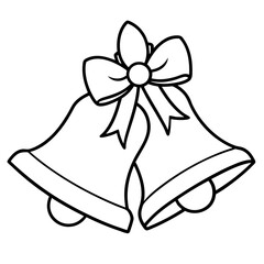 Wedding christmas bells art vector illustration