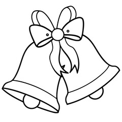 Wedding christmas bells art vector illustration