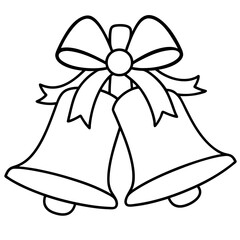 Wedding christmas bells art vector illustration