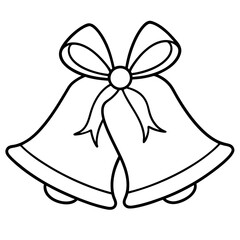 Wedding christmas bells art vector illustration
