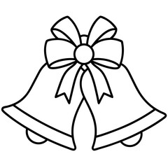 Wedding christmas bells art vector illustration