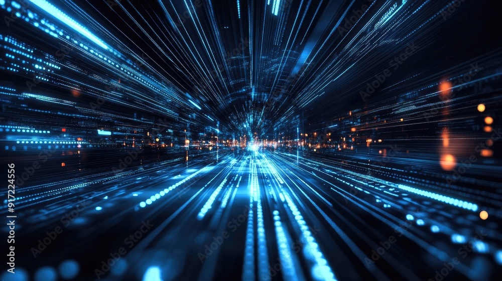 Poster a futuristic technology background with glowing lines and intricate patterns, symbolizing innovation