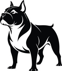 Dog silhouette template design, bulldog