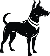 Dog silhouette template design, bulldog