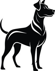 Dog silhouette template design, bulldog