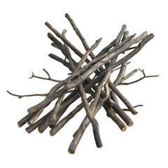 Obraz premium Isolated Stick on Clear Background: Simple Nature-Inspired Design