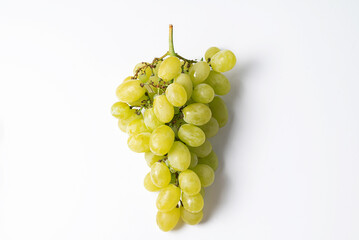 bunch of white grapes. bunch of grepes on the white background
