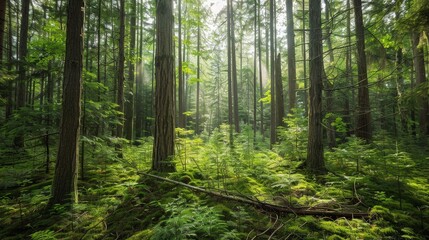 Obraz premium Discuss the impact of invasive species on forest ecosystems. How do non-native plants and animals affect forest biodiversity and ecosystem services