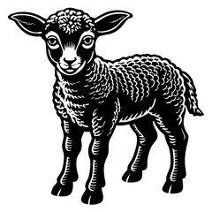 lamb black vector