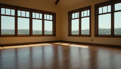 Fototapeta premium wooden empty room 24