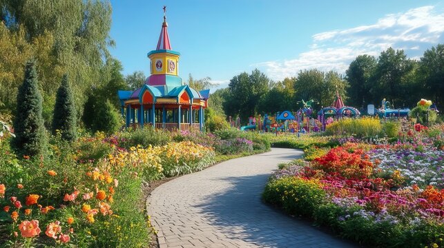 Colorful Izmailovsky Park in Moscow