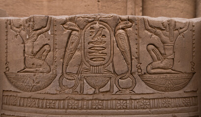 Wall relief at the temple Deandrea Temple.
