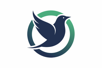  Vector design of a minimalist natural logo on white background