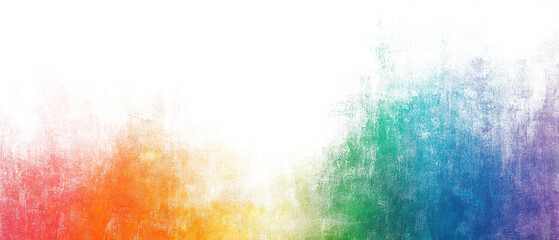 PNG Rainbow Colorful Utrawide Backdrop Abstract Rough Painting Texture Isolated On Transparent Background	