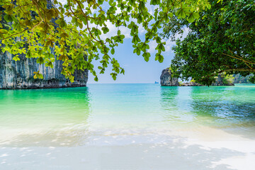 Beautiful sandy beach at Hong Island, Krabi Province, southern Thailand, Asia