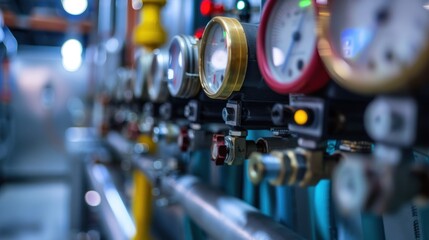 Close-up of HVAC equipment control panel