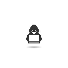 Simple Hacker icon with shadow